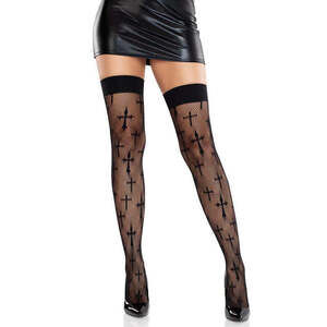 Leg Avenue - Worship Me Thigh Highs - Black